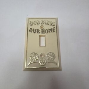Vintage God Bless Our Home Light Switch Cover